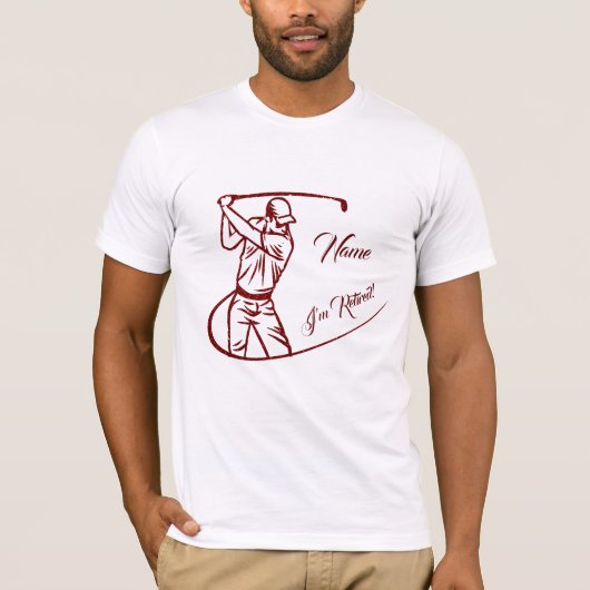 Persoonlijk grap cadeau voor golfers t-shirt (Voorkant)