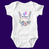 Persoonlijk Grappig Babyfeest Bloemmotief Romper