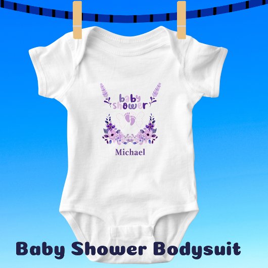 Persoonlijk Grappig Babyfeest Bloemmotief Romper