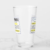 Persoonlijk grappig bier/cider recept glas (Links)