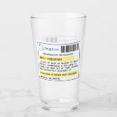 Persoonlijk grappig bier/cider recept glas (Voorkant)
