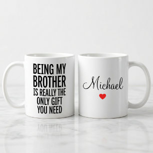 Persoonlijk grappig broer cadeau mok
