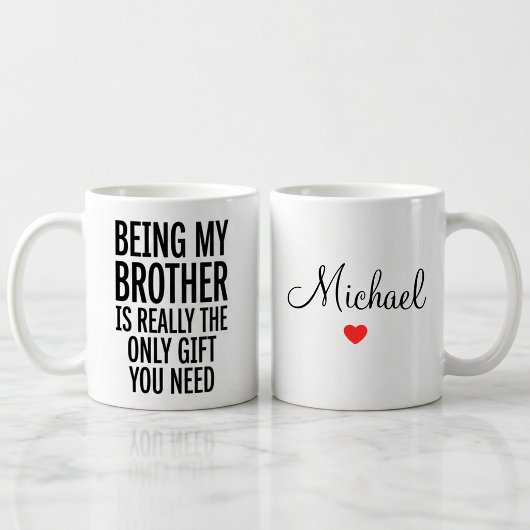 Persoonlijk grappig broer cadeau mok