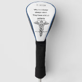 Persoonlijk grappig dokterscadeau golfheadcover (Voorkant)