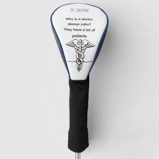 Persoonlijk grappig dokterscadeau golfheadcover