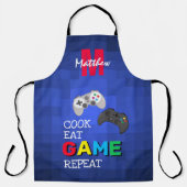 Persoonlijk grappig gamers all-over print schort (Voorkant)