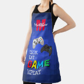 Persoonlijk grappig gamers all-over print schort (Insitu)