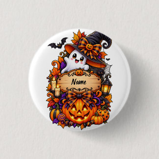 Persoonlijk Grappig Geest Halloween Foto T-shirt Ronde Button 3,2 Cm