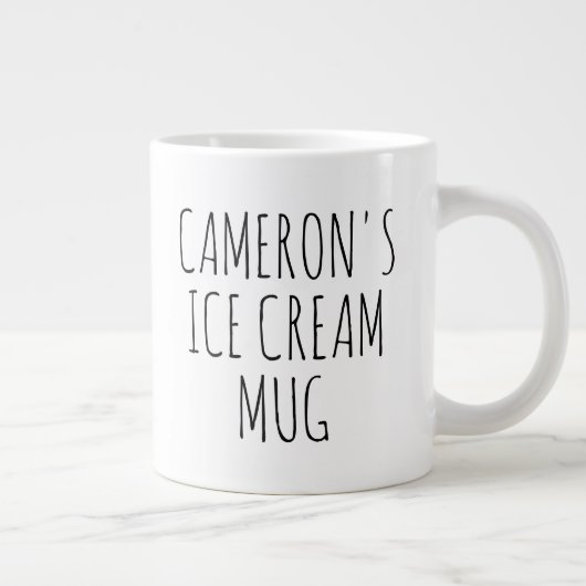 Persoonlijk grappig grap cadeau ijs grote koffiekop (Rechts)