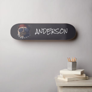 Persoonlijk grappig, ik hou van pug skateboard