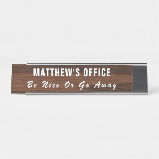 Persoonlijk grappig Kantoor Bureau Naambordje (Voorkant)