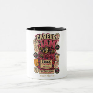 Persoonlijk Grappig Kantoor T-Shirt 'Career Jam' Mok