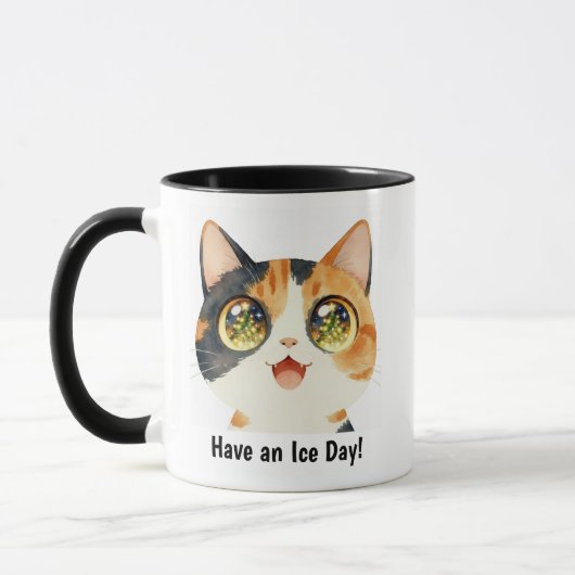 Persoonlijk Grappig Kat Ijsdag Cadeau Mok (Links)