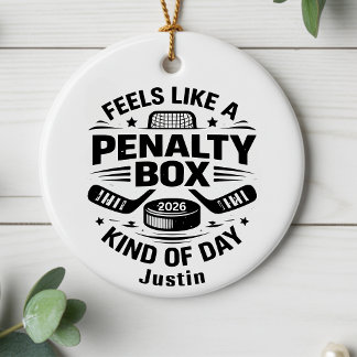 Persoonlijk grappig keeper ijshockey cadeau keramisch ornament