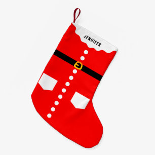 Persoonlijk grappig kerstman kostuum kleine kerstsok