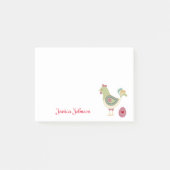 Persoonlijk grappig kip met ei abstract notitieblo post-it® notes (Voorkant)