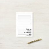 Persoonlijk grappig, laat me dit overdenken post-it® notes (Op bureau)