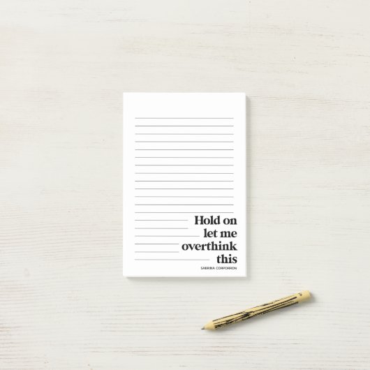 Persoonlijk grappig, laat me dit overdenken post-it® notes (Op bureau)