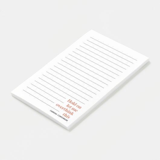 Persoonlijk grappig, laat me dit overdenken post-it® notes (Schuin)