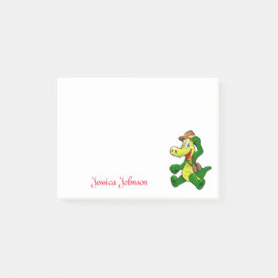 Persoonlijk grappig leuk groen draak notitieblok post-it® notes