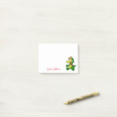 Persoonlijk grappig leuk groen draak notitieblok post-it® notes (Op bureau)