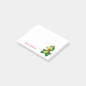 Persoonlijk grappig leuk groen draak notitieblok post-it® notes (Schuin)
