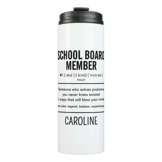 Persoonlijk Grappig Lid van het Schoolbestuur Thermosbeker (Voorkant)