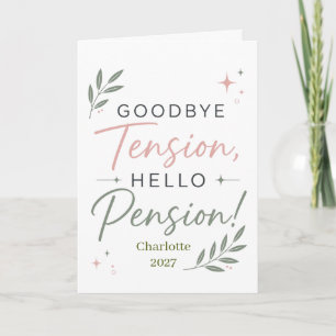 Persoonlijk grappig pensioencadeau voor collega kaart