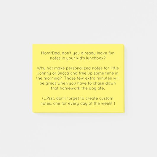 Persoonlijk grappig post-it® notes (Voorkant)