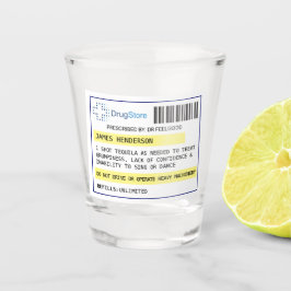 Persoonlijk grappig recept shotglas shot glas