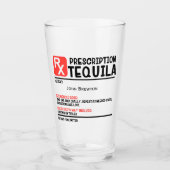 Persoonlijk grappig RX Tequila-receptglas Glas (Voorkant)