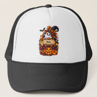 Persoonlijk Grappig Spook Halloween Foto T-shirt Trucker Pet