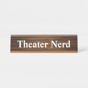 Persoonlijk grappig theater nerd drama kind cadeau bureau naambordje