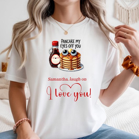 Persoonlijk Grappig Voedsel Romantisch Valentijn T T-shirt