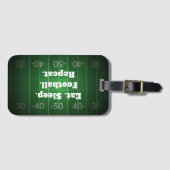 Persoonlijk grappig voetbalthema bagagelabel (Voorkant (horizontaal))