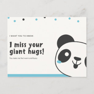 Persoonlijk - Grappige Blauwe Panda Briefkaart
