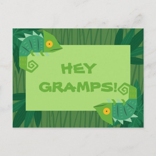 Persoonlijk - Green Chameleon Connections Briefkaart (Voorkant)