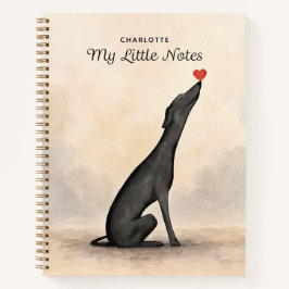 Persoonlijk Greyhound-notitieboek met naam Notitieboek