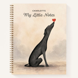 Persoonlijk Greyhound-notitieboek met naam Notitieboek