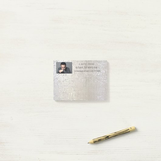 Persoonlijk grijs zilver, binair IT-beheer Post-it® Notes (Op bureau)