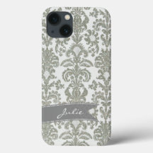 Persoonlijk Grijze Damask iPhone 6 Hoesje