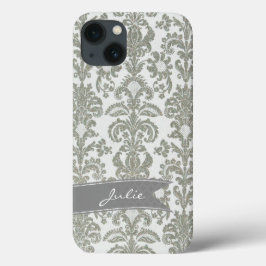 Persoonlijk Grijze Damask iPhone 6 Hoesje
