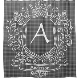 Persoonlijk Grijze Tartan Schotse Ruit Douchegordi Douchegordijn