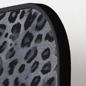 Persoonlijk Grijze & Zwarte Luipaard Pickleball Paddle (Links Detail)