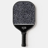 Persoonlijk Grijze & Zwarte Luipaard Pickleball Paddle (Achterkant)