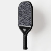 Persoonlijk Grijze & Zwarte Luipaard Pickleball Paddle (Links)