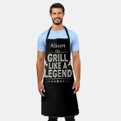 Persoonlijk Grill Als een Legende BBQ Schort (Gedragen)