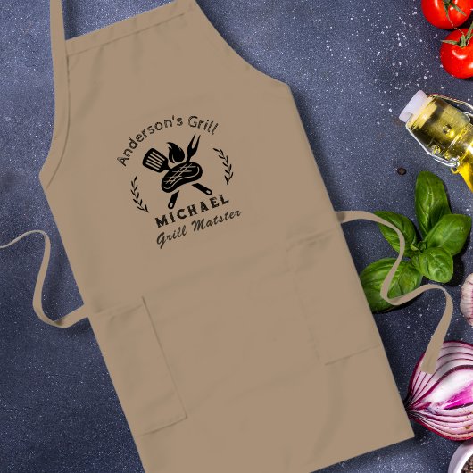 Persoonlijk Grill Master Chef Schort met Bestek