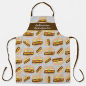 Persoonlijk Grillmaster Burgerpatroon Man’s BBQ Schort (Voorkant)
