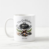 Persoonlijk Grillvader-monogram Koffiemok (Links)